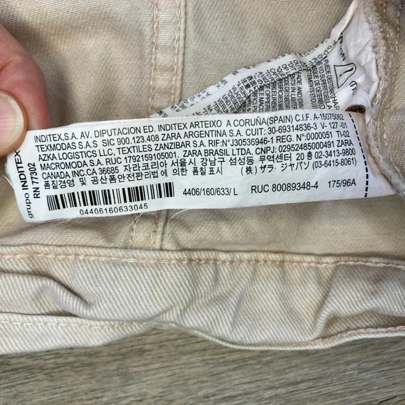 Zara Z1975  Denim Jacket | Light Pink | Size L - Picture 7 of 9